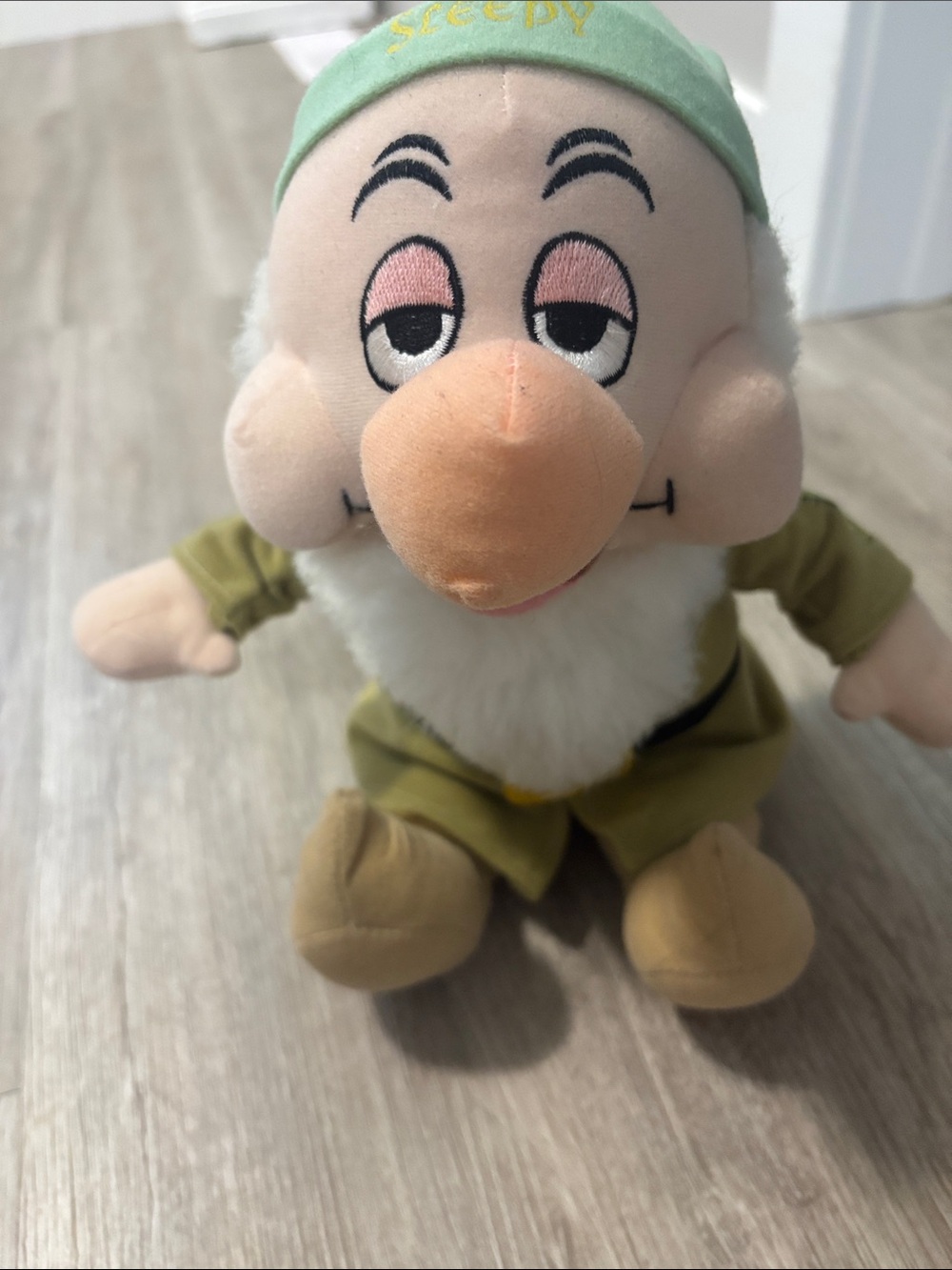 Disney Sleepy Dwarf Plush in Green and Tan
